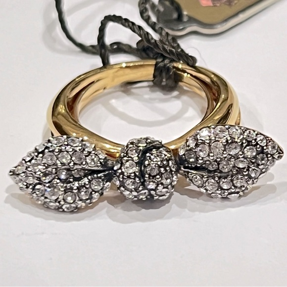 NWT Juicy Couture Pave Encrusted Bow Ring—Gold-Tone - Picture 5 of 10